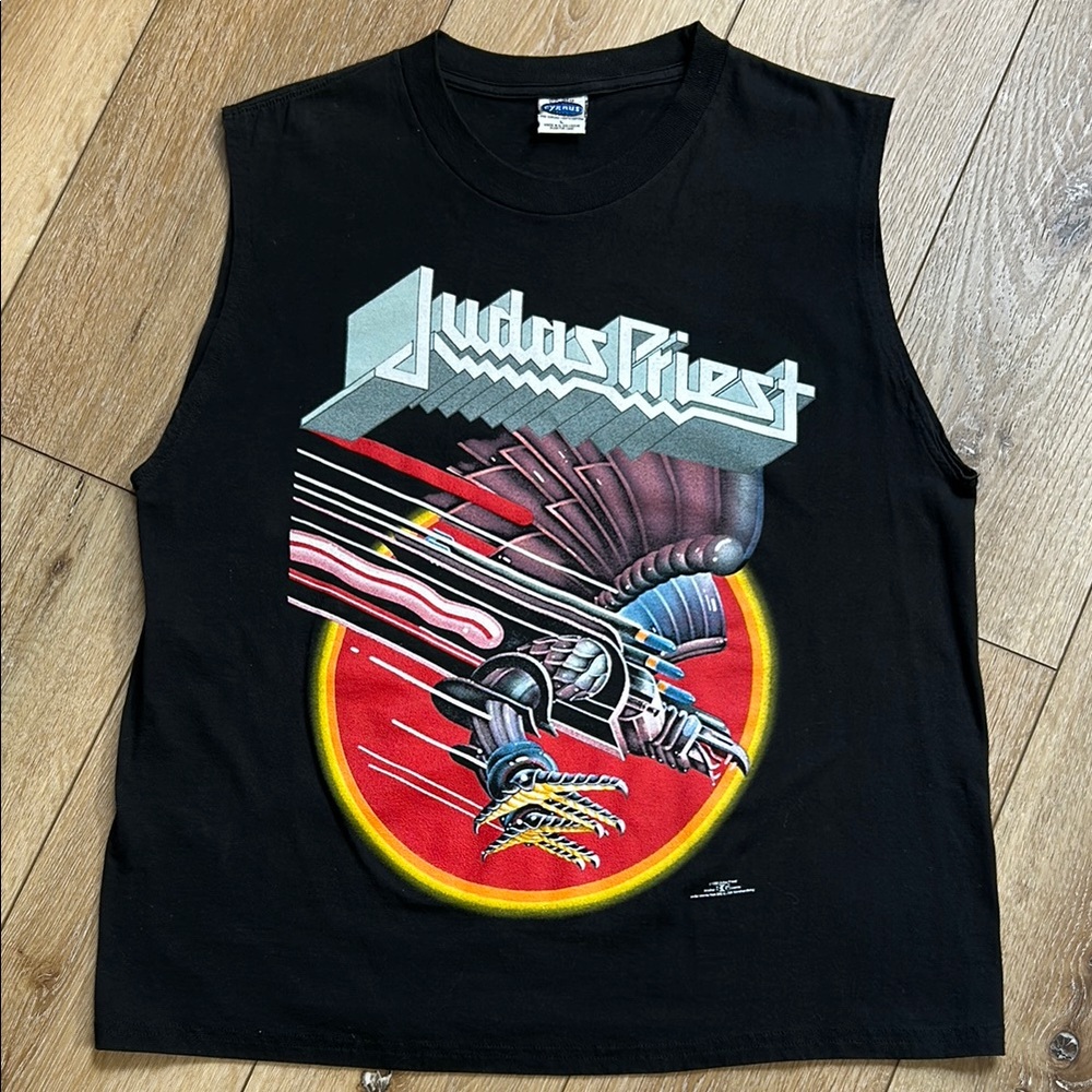 Vintage Judas Priest Screaming for Vengeance T Shirt Tank Size L Cygnus Tag Repo